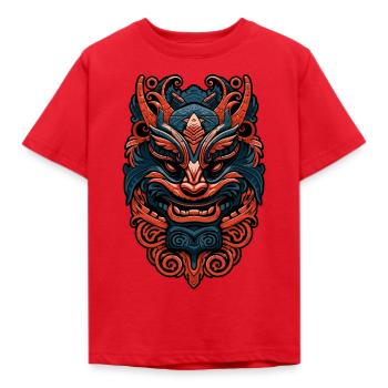 Dragimon - Kinder T-Shirt - Rot - Vorne - AI Model Kid Male (0cm)
