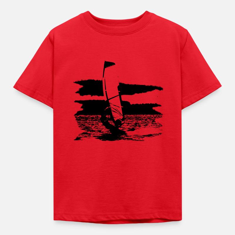 Windsurfer - Kinder T-Shirt - Rot