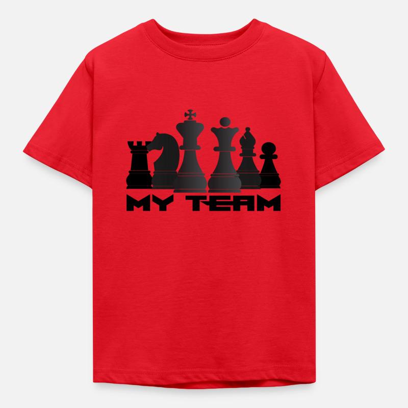 Schach - Kinder T-Shirt - Rot