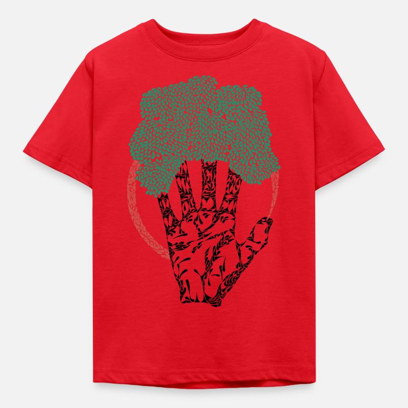 Doigts verts - T-shirt Enfant - rouge