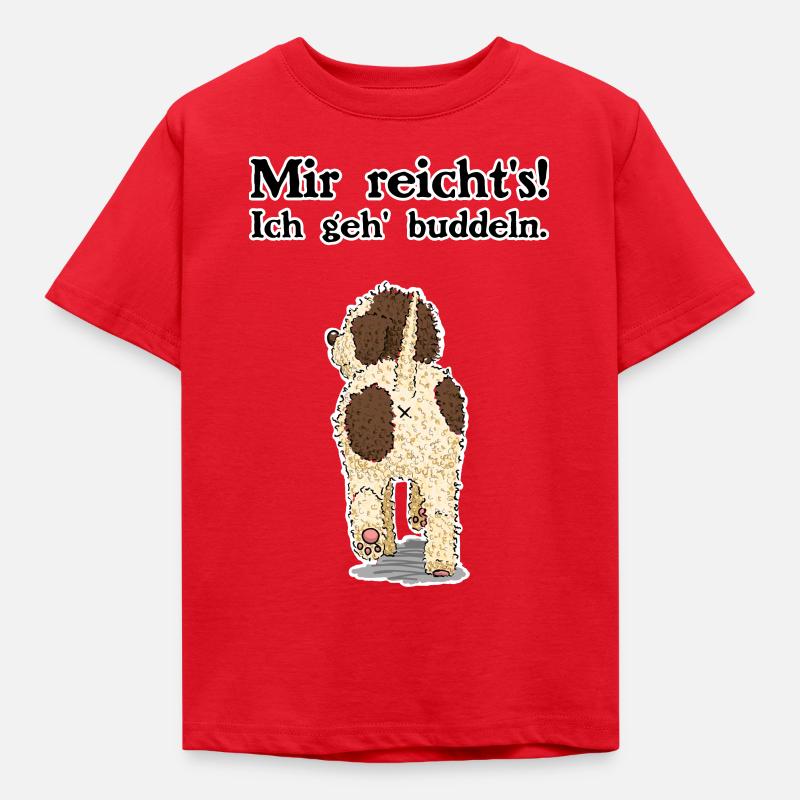 Buddeln - Kinder T-Shirt - Rot