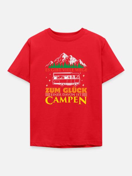 Camper Camping Wohnwagen Spruch - Kinder T-Shirt - Rot