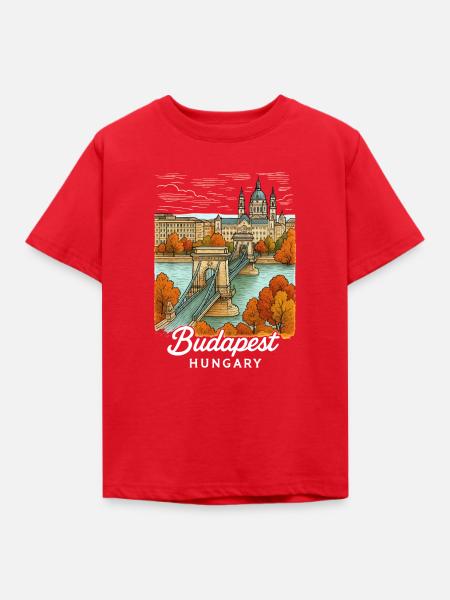 Budapest Ungarn - Kinder T-Shirt - Rot