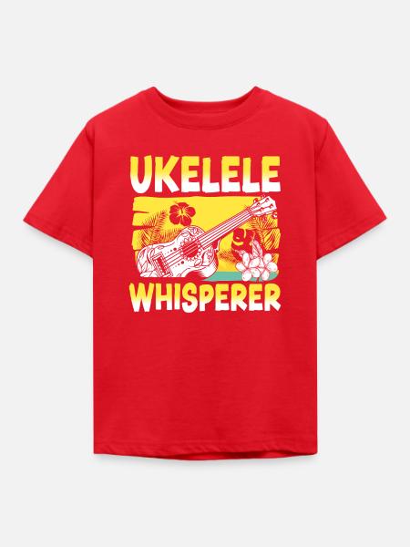 Hawaiian Ukulele Uke Ukulele - Kinder T-Shirt - Rot