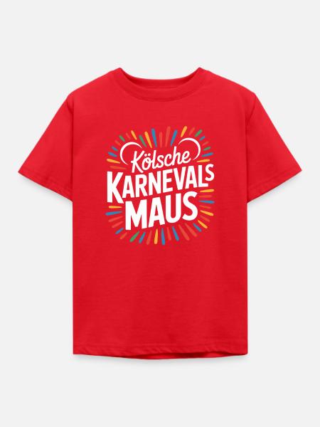 Kölsche Karnevalsmaus Karneval Köln Kölner Maus - Kinder T-Shirt - Rot