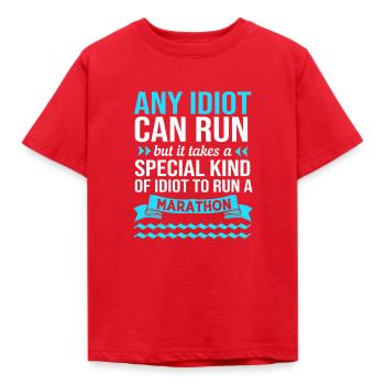 Marathon Runners Half Marathon Marathon - Kids' T-Shirt - red - Front - AI Model Kid Male (0cm)
