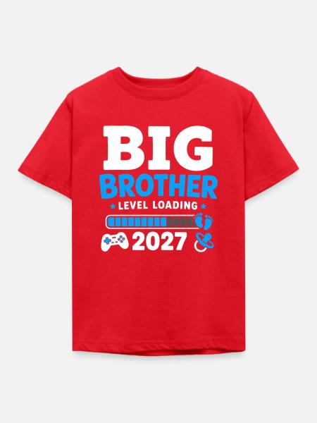 Großer Bruder Level-Ladung 2027 - Kinder T-Shirt - Rot