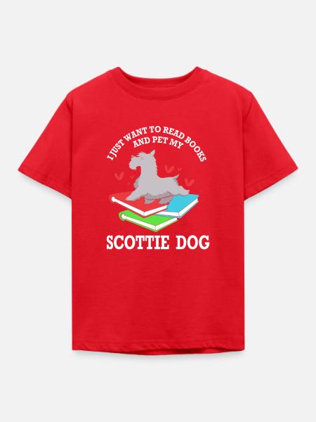 Scottish Terrier - Kinder T-Shirt - Rot