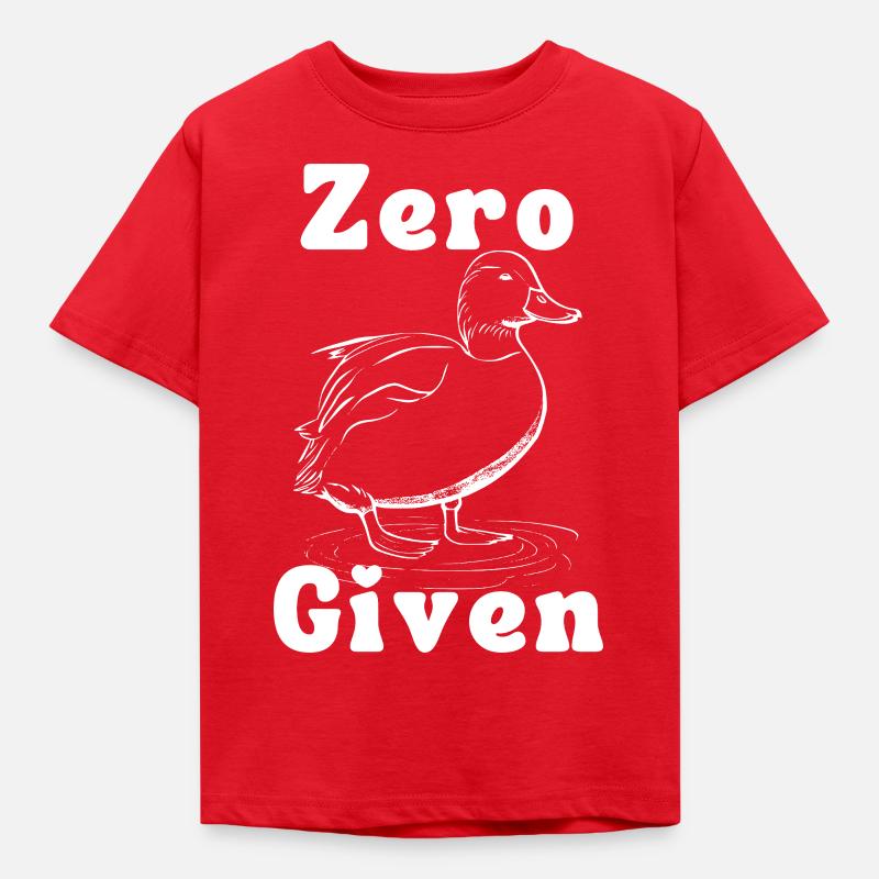 Zero Given with a Duck Graphic - Kids' T-Shirt - red