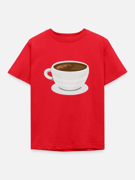 Kaffeebecher - Kinder T-Shirt - Rot