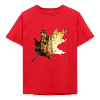 Herbst Wald - Kinder T-Shirt - Rot - Vorne - AI Model Kid Male (0cm)