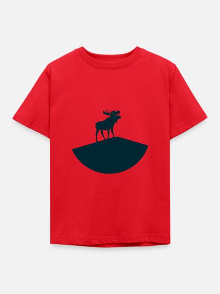 Elch - Kinder T-Shirt - Rot
