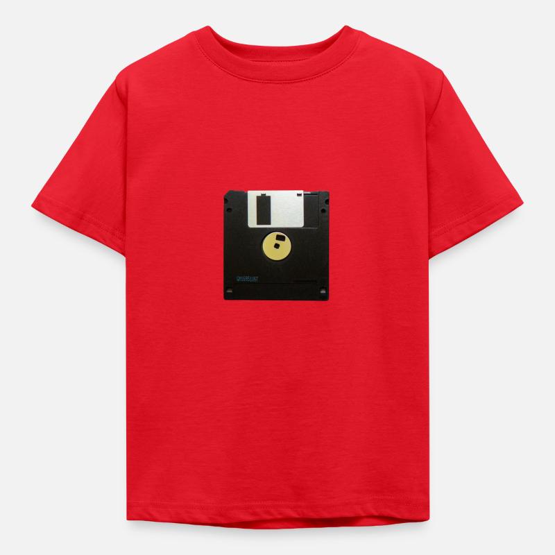 Floppy Disk - Kinder T-Shirt - Rot