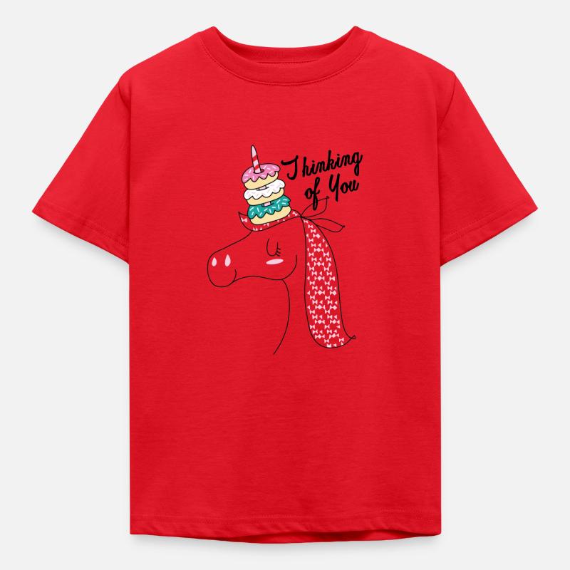 Donut einhorn - Kinder T-Shirt - Rot