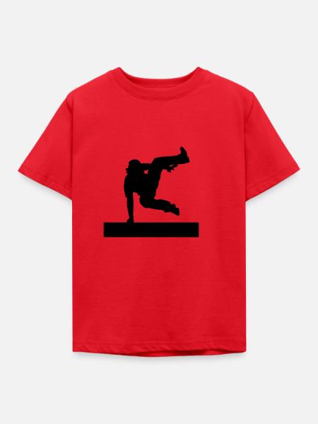 Parkour-Gewölbe - Kinder T-Shirt - Rot