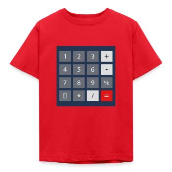 calculatrice de poche - T-shirt Enfant - rouge - Devant - AI Model Kid Male (0cm)