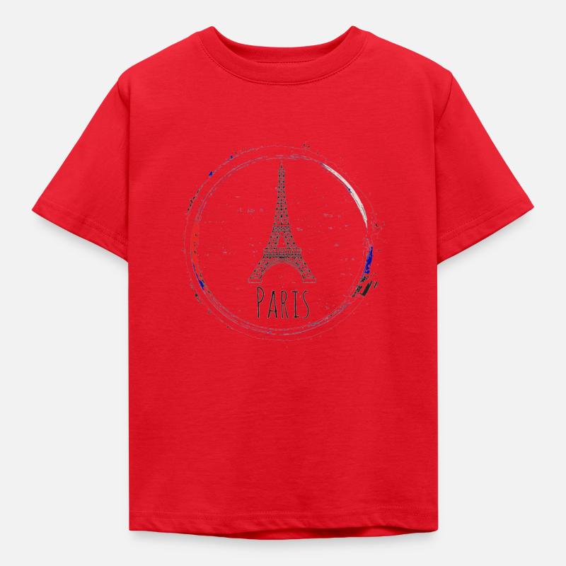 Tour Eiffel à Paris2 - T-shirt Enfant - rouge