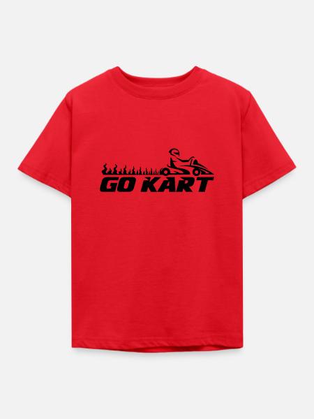 Go Kart Fahren - Kinder T-Shirt - Rot