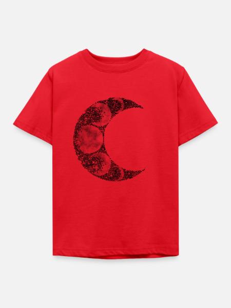 Mystic Moon (black) - Kinder T-Shirt - Rot