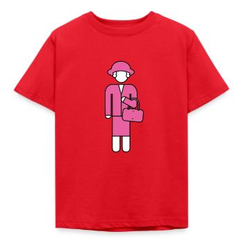 Koningin - Kinderen T-shirt - rood - Voor - AI Model Kid Male (0cm)