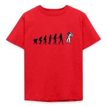 Evolution Raum - Kinder T-Shirt - Rot - Vorne - AI Model Kid Male (0cm)
