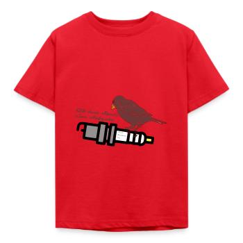 Spatz Aufgabe - Kinder T-Shirt - Rot - Vorne - AI Model Kid Male (0cm)