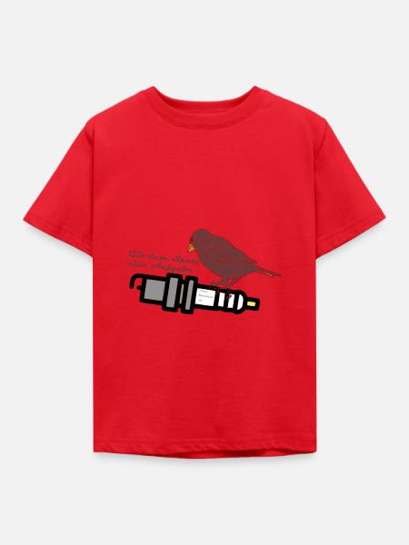 Spatz Aufgabe - Kinder T-Shirt - Rot