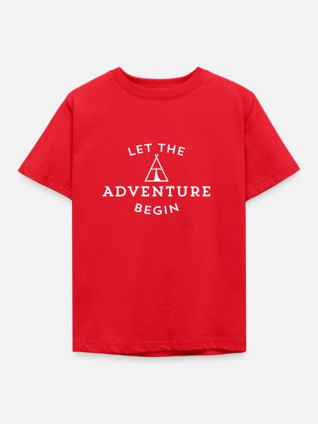 Lassen Sie das Abenteuer - Kinder T-Shirt - Rot