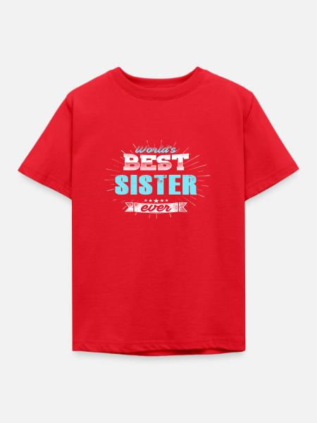 Weltbeste Schwester - Kinder T-Shirt - Rot