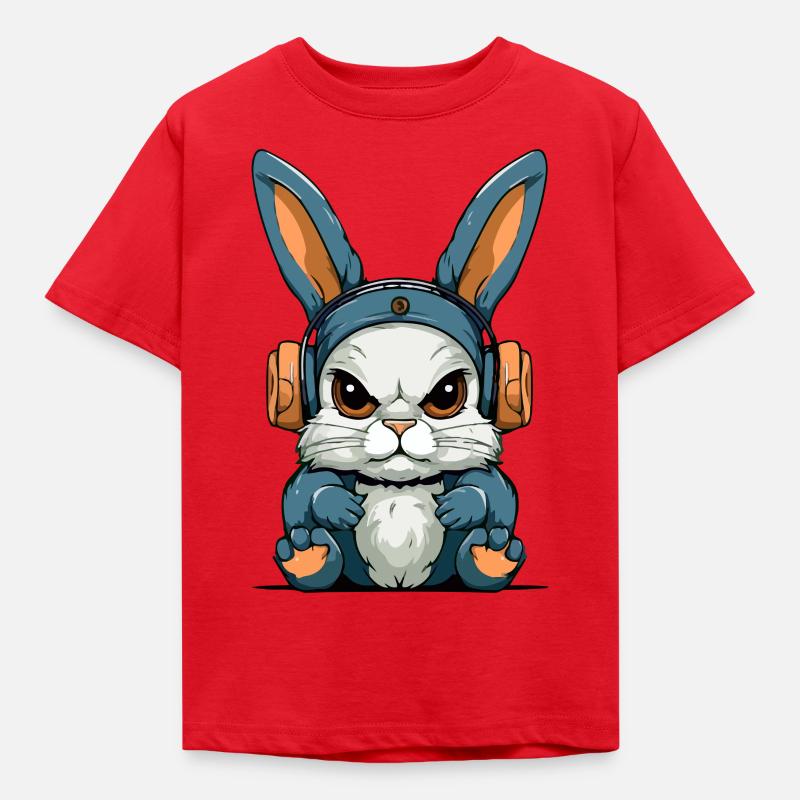 Grump the grumpy rabbit - Kids' T-Shirt - red