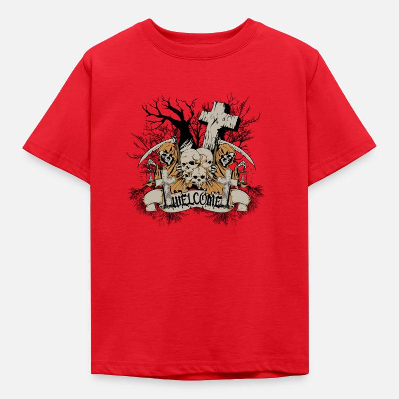 graveyard welcome - Kids' T-Shirt - red