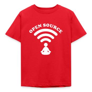 Zen Wifi Open Source Software Meditaion - Kinder T-Shirt - Rot - Vorne - AI Model Kid Male (0cm)