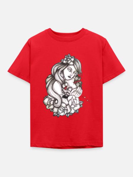 Skull love - Kinder T-Shirt - Rot
