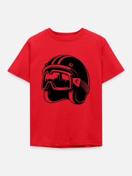 race helmet - Kinder T-Shirt - Rot