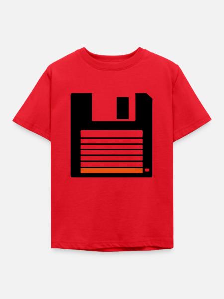 Diskette 3 Zoll 15 - Kinder T-Shirt - Rot