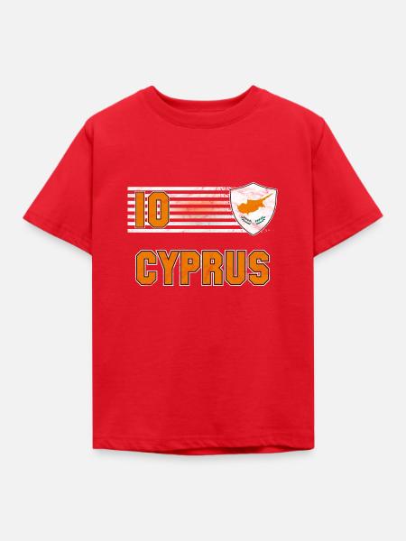 Zypern Fußball Mannschaft - Kinder T-Shirt - Rot