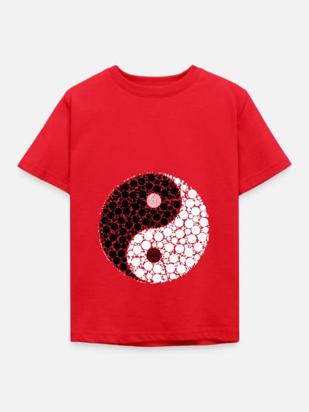 Ying Yang - Kinder T-Shirt - Rot