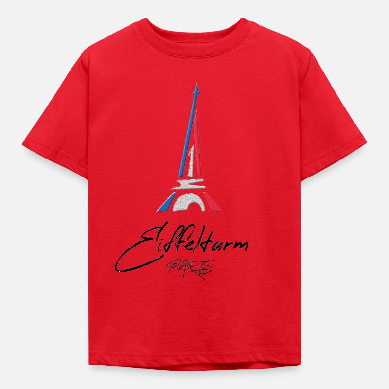 Eiffelturm Paris - Kinder T-Shirt - Rot