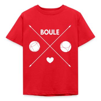 Boule Pétanque Boule boules - T-shirt Enfant - rouge - Devant - AI Model Kid Male (0cm)