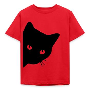 Chat noir - Chat noir - T-shirt Enfant - rouge - Devant - AI Model Kid Male (0cm)