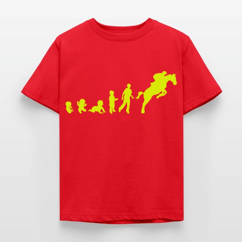 Evolution cheval9 obstacle riding his Kids' T-Shirt