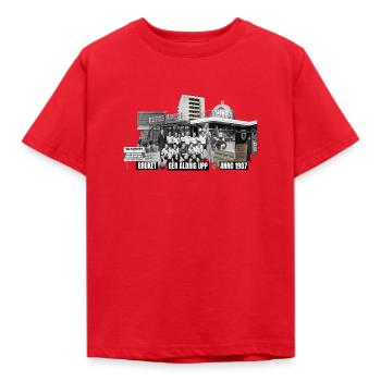 Die Mühle gibt niemals auf - Kinder T-Shirt - Rot - Vorne - AI Model Kid Male (0cm)