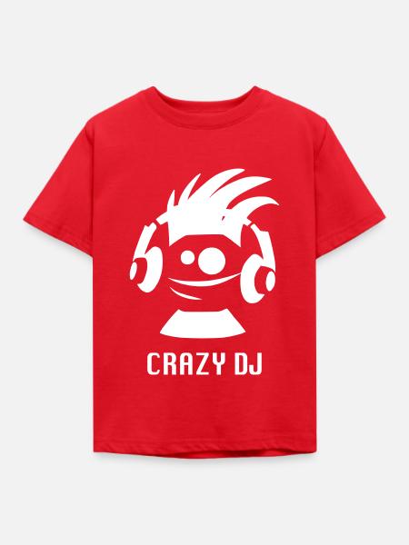 CRAZY DJ - Kinder T-Shirt - Rot