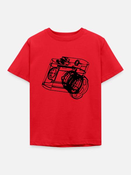 Kamera - Kinder T-Shirt - Rot