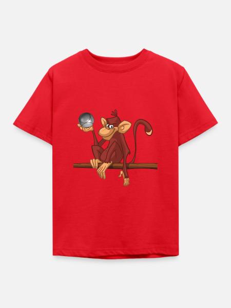 Mono de petanca 3 - Camiseta niño - rojo