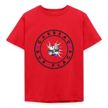 boule logo carreau sur place lila - T-shirt Enfant - rouge - Devant - AI Model Kid Male (0cm)