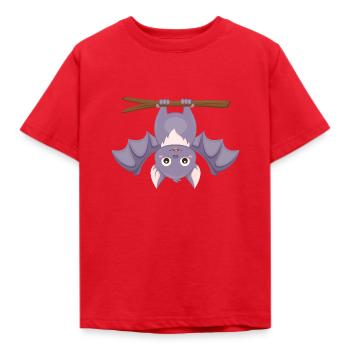 Fledermaus - Kinder T-Shirt - Rot - Vorne - AI Model Kid Male (0cm)