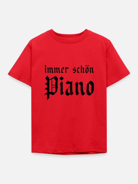 piano - Kinder T-Shirt - Rot