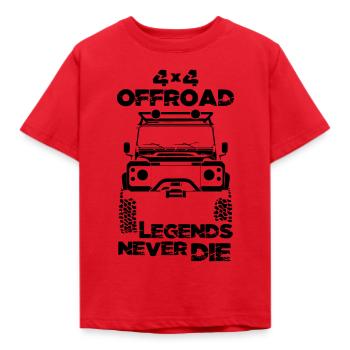 Offroad 4x4 Landy Land Landie Bestseller Off-Road - T-shirt Enfant - rouge - Devant - AI Model Kid Male (0cm)