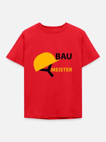 Baumeister Bauarbeiter - Kinder T-Shirt - Rot